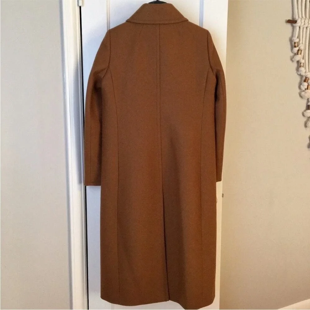 J.Crew Double-Breasted Long Wool-Cashmere Coat Topcoat 6 6P